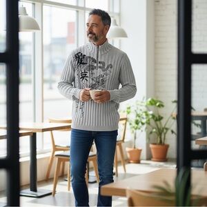 INC INTL CONCEPTS 100% cotton DRAGON SWEATER